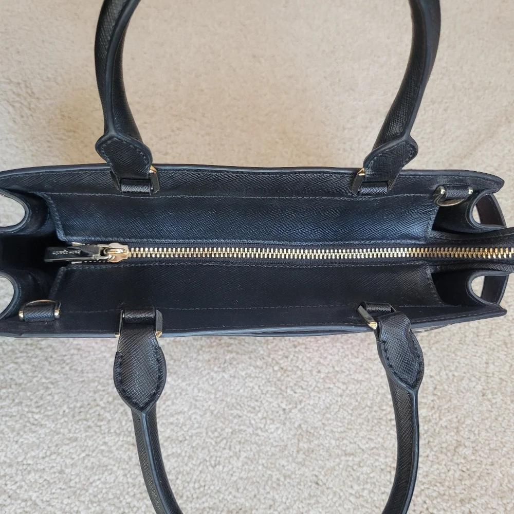 *NWOT* Kate Spade Pink and Black Staci Dahlia Floral Satchel - Picture 14 of 15